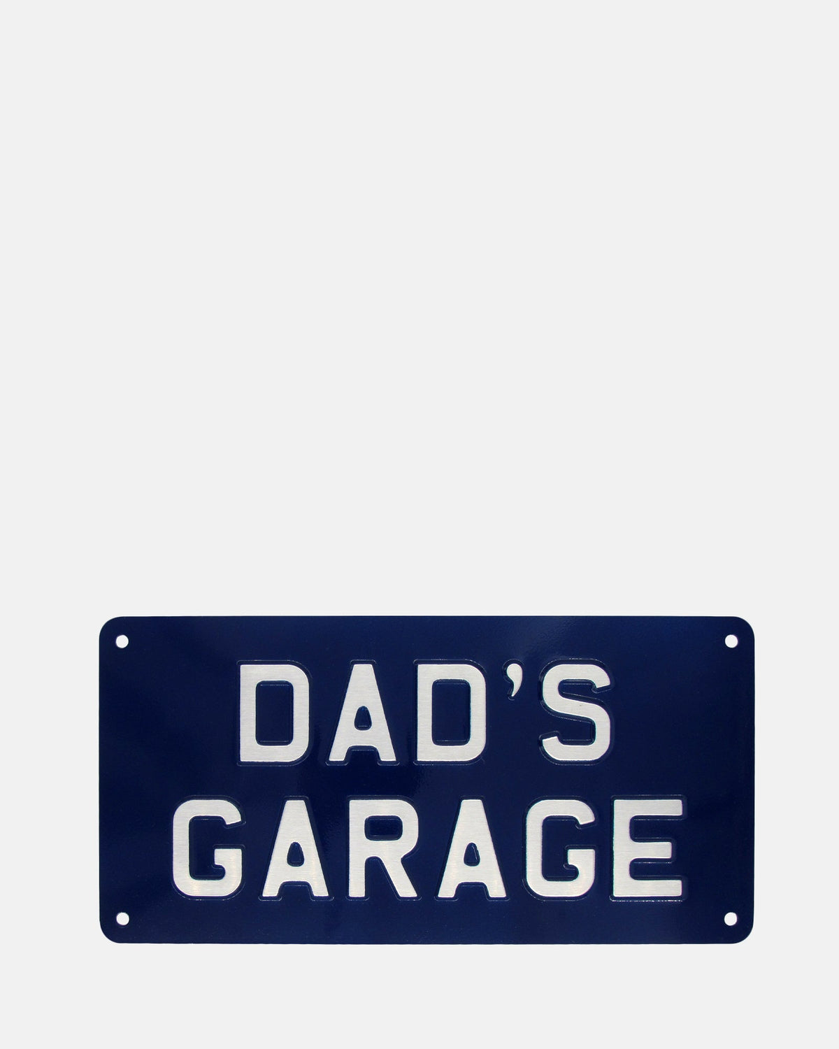 Dad&#39;s Garage Enamel Sign - Blue - BRIT LOCKER