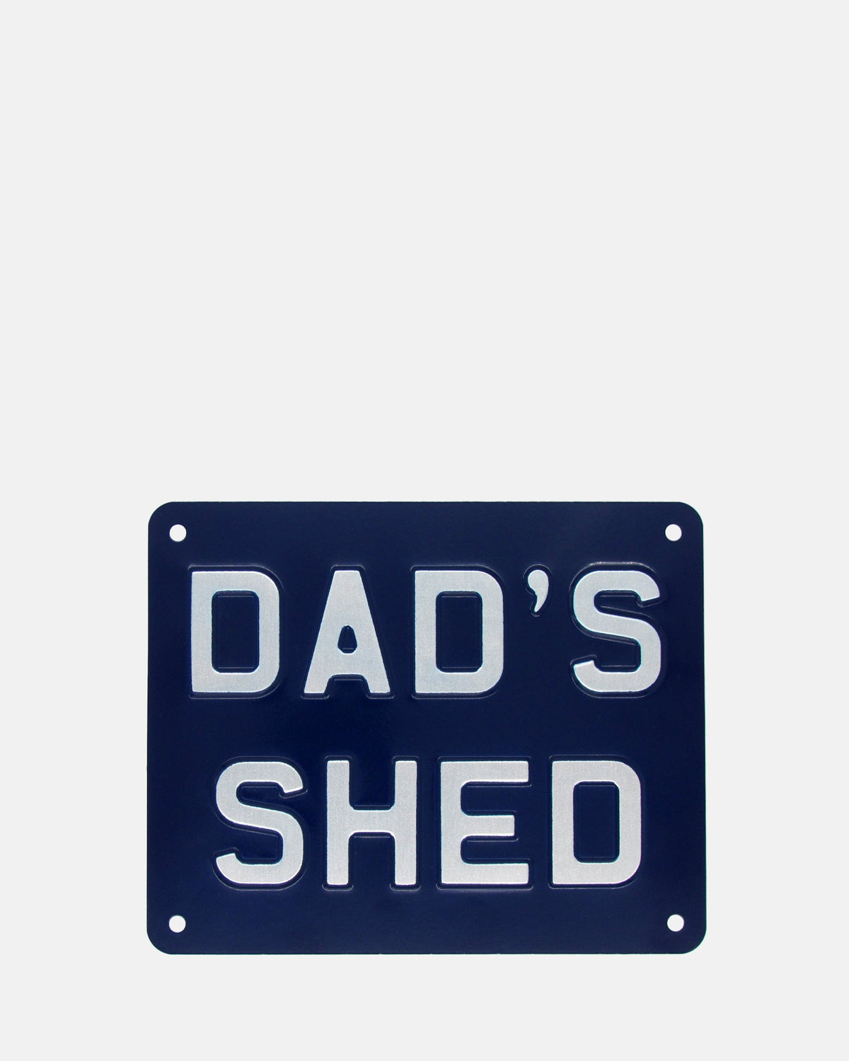 Dad&#39;s Shed Enamel Sign - Blue - BRIT LOCKER