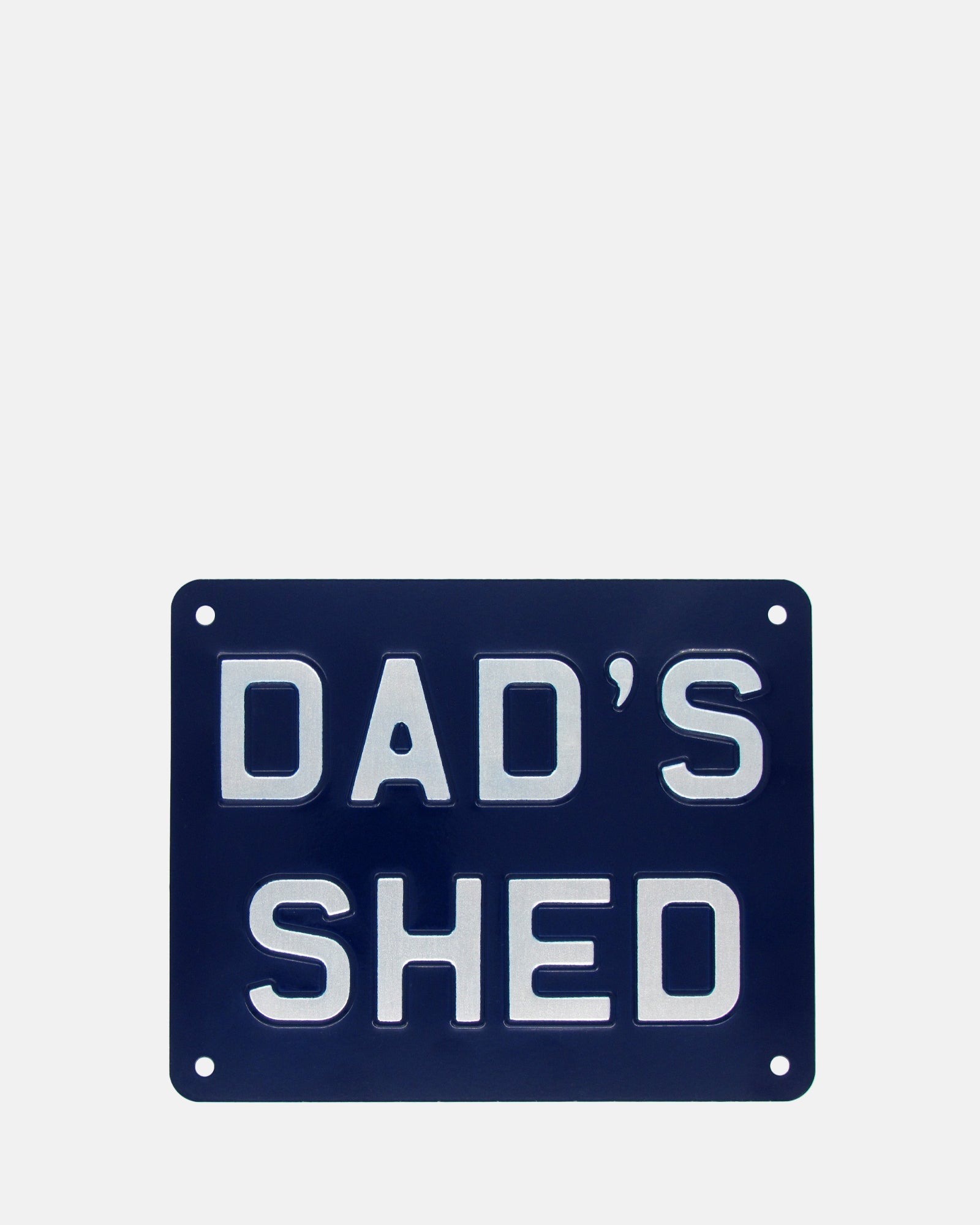 Dad's Shed Enamel Sign - Blue - BRIT LOCKER
