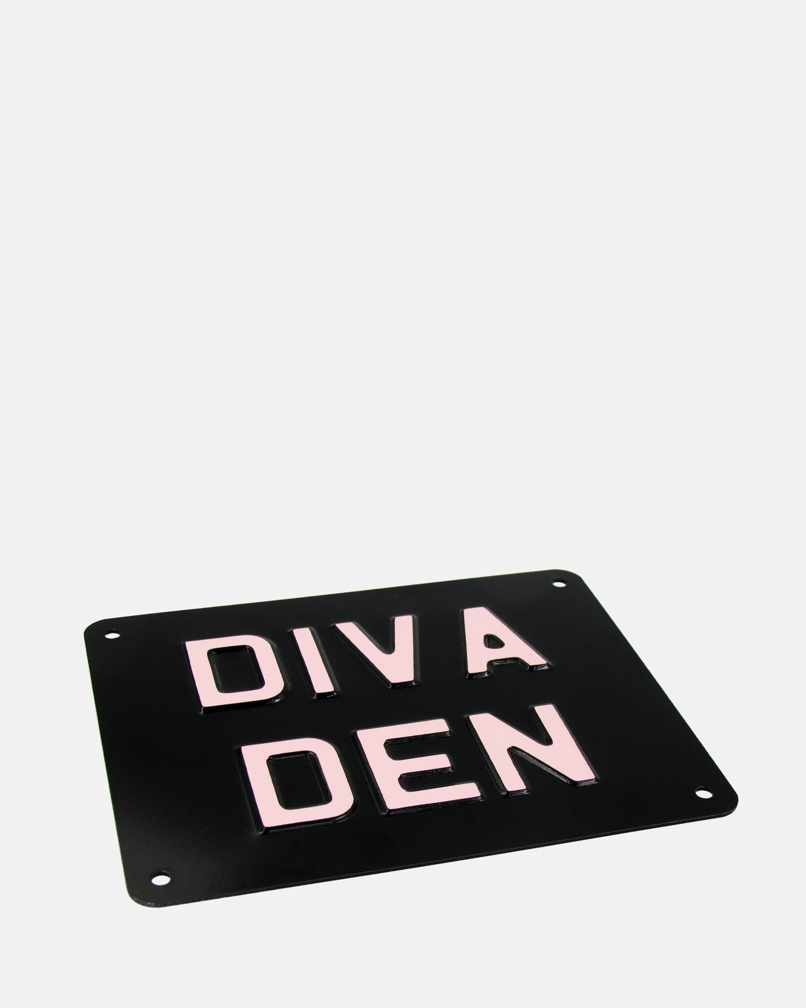 Diva Den Enamel Sign - Black - BRIT LOCKER