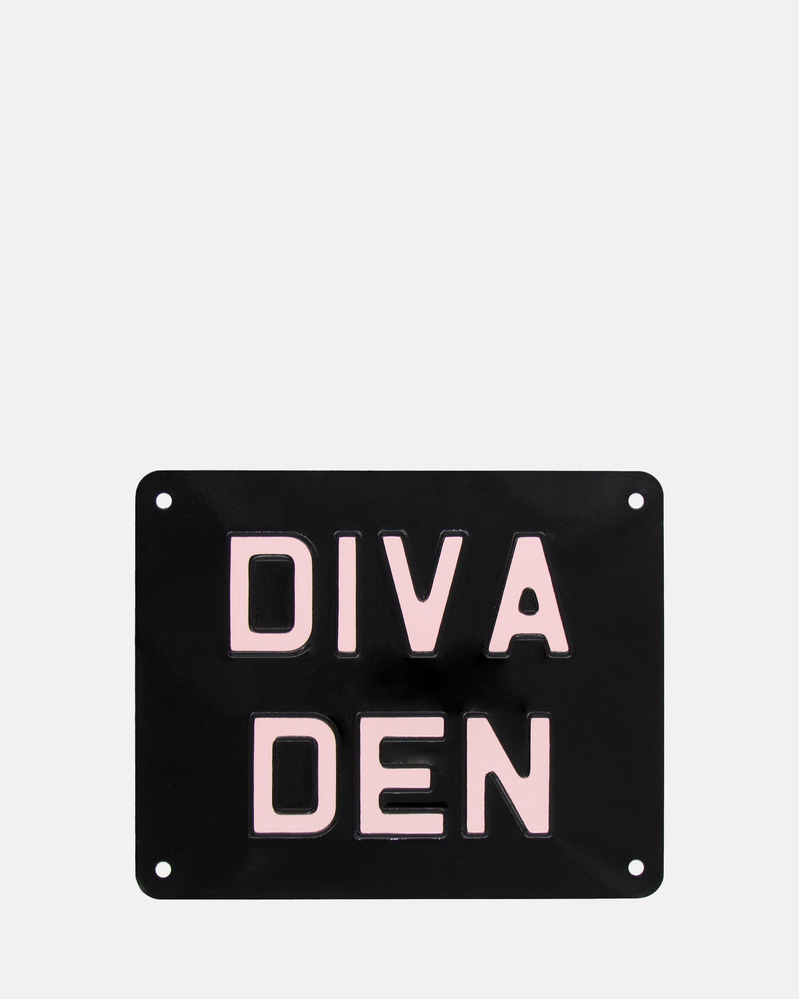 Diva Den Enamel Sign - Black - BRIT LOCKER