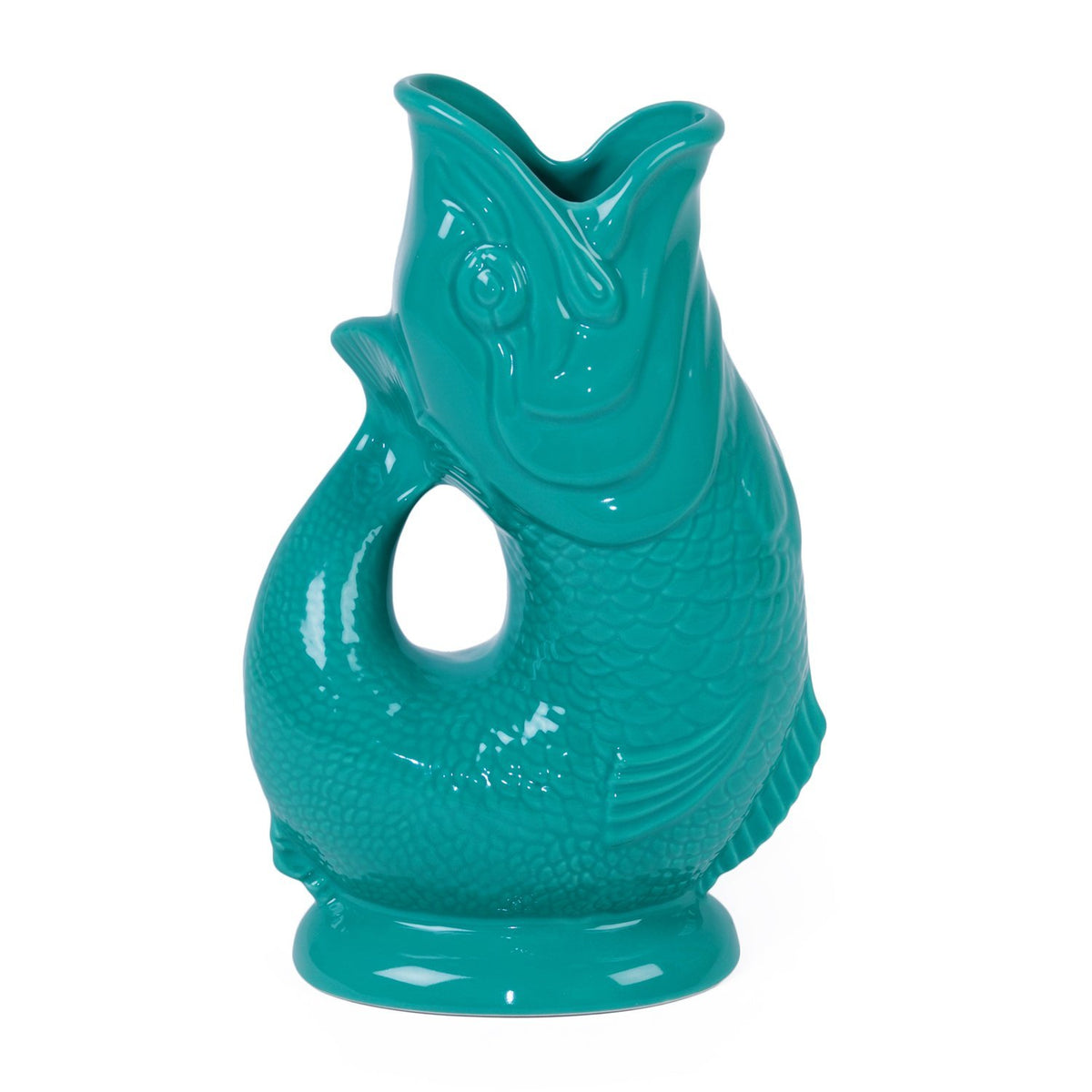 Sea Green Ceramic Gluggle Jug - Extra Large 1.3L