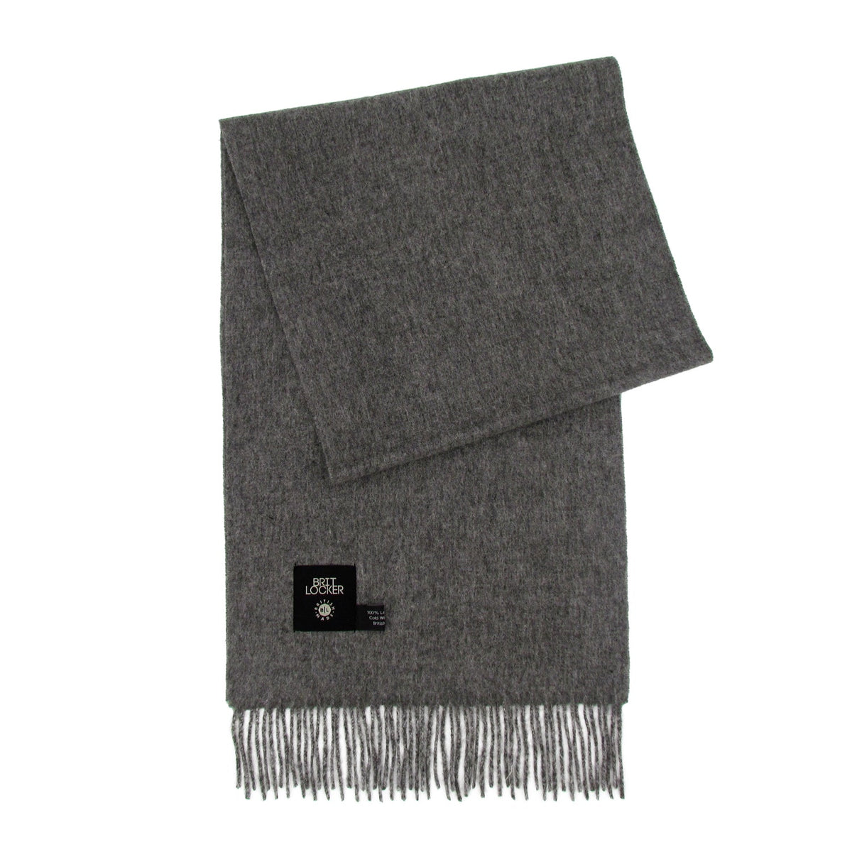 Lambswool Scarf - Silver Grey - BRIT LOCKER