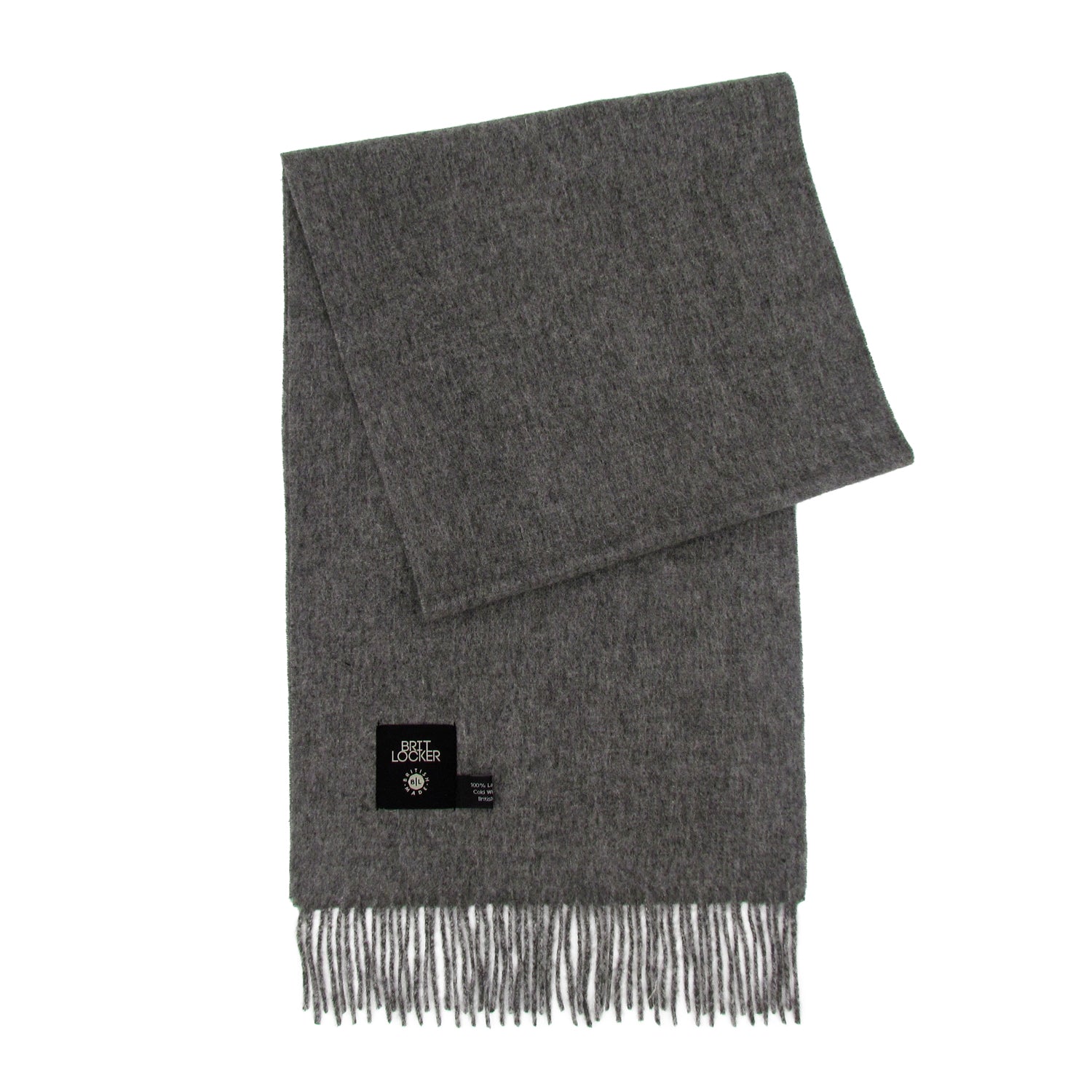 Lambswool Scarf - Silver Grey - BRIT LOCKER