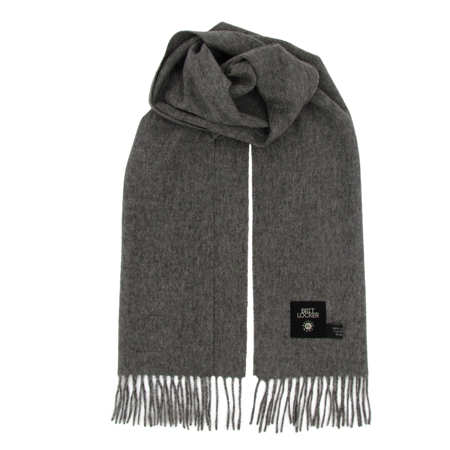 Lambswool Scarf - Silver Grey - BRIT LOCKER