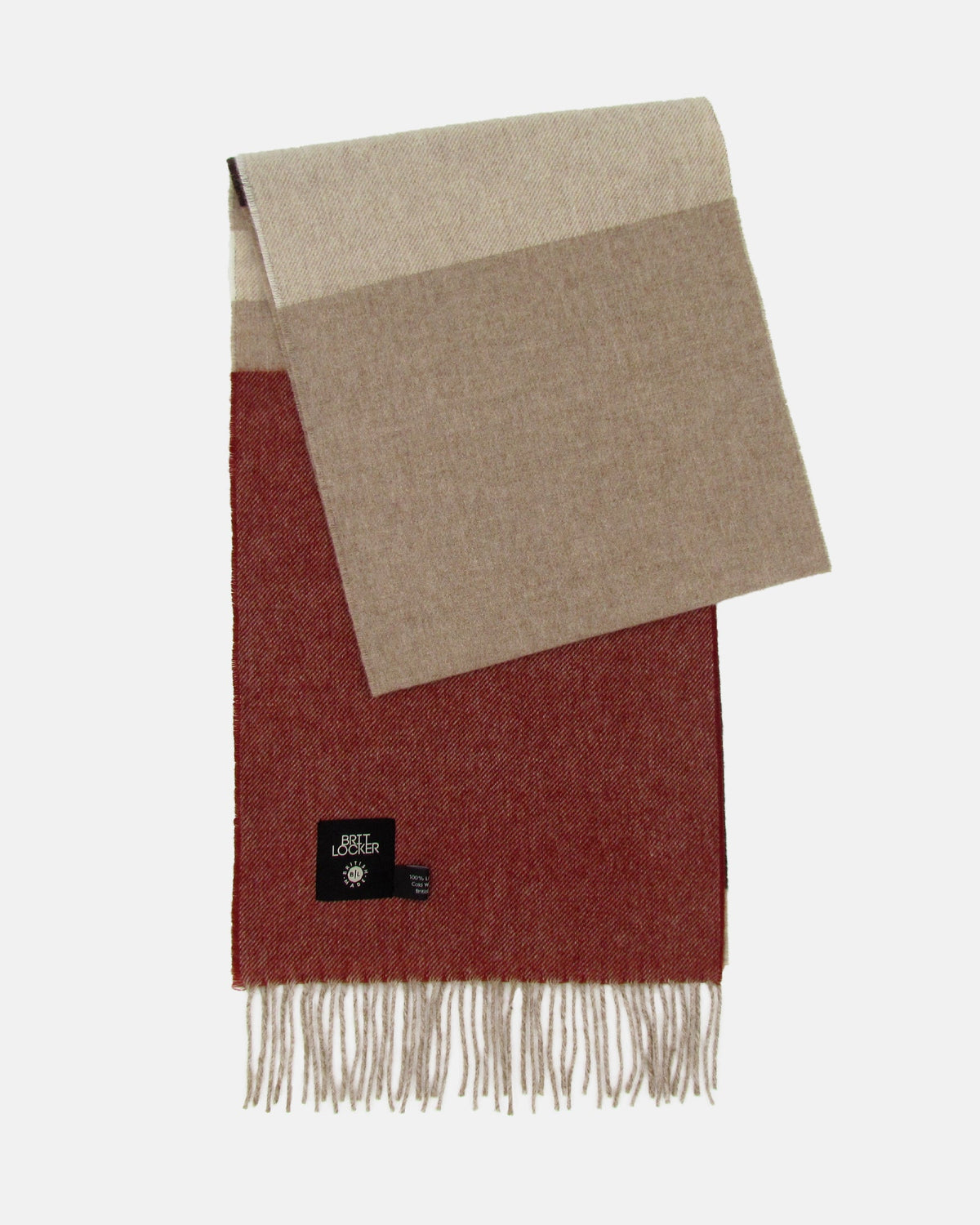 Lambswool Scarf - Striped Wren - BRIT LOCKER