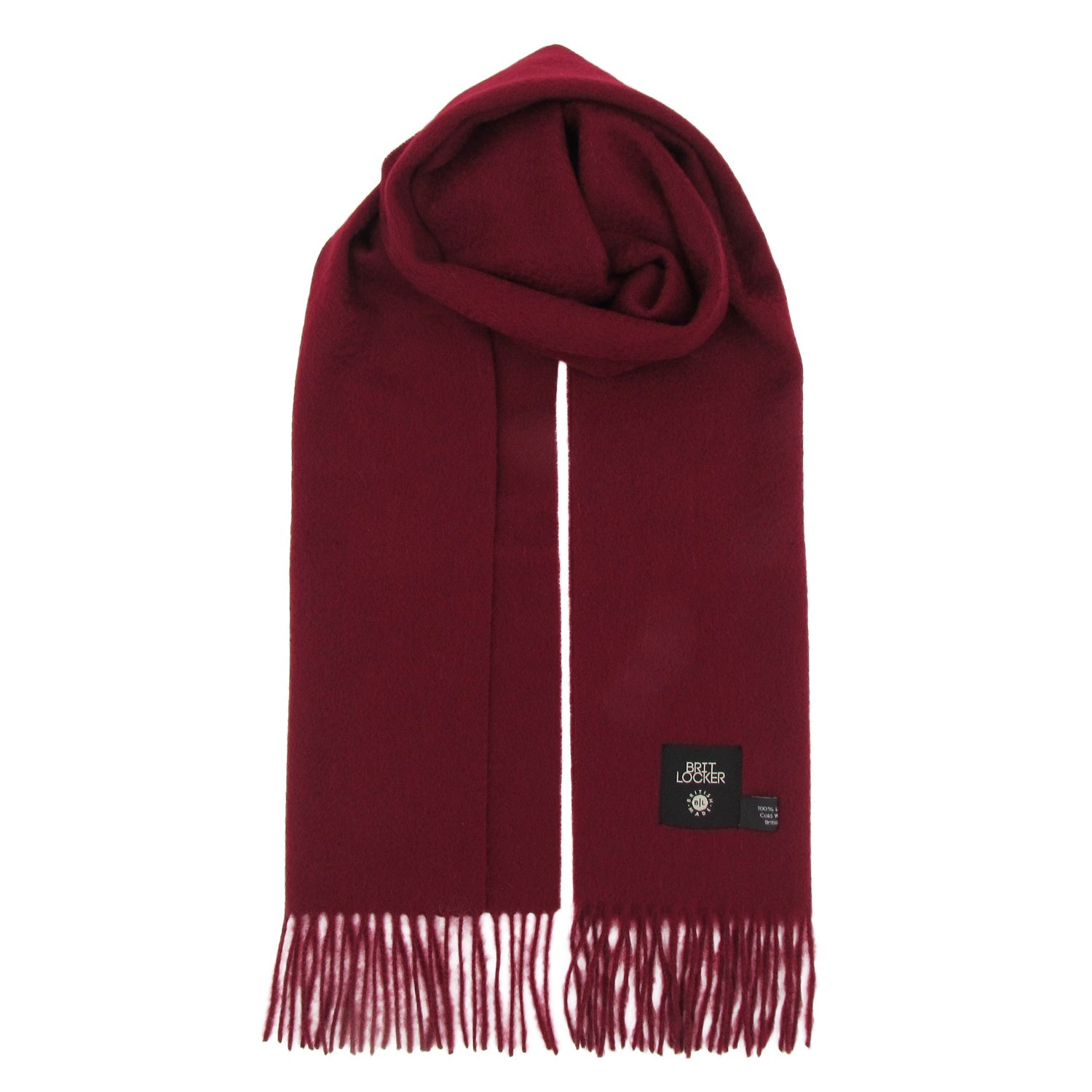 Lambswool Scarf - Wine - BRIT LOCKER
