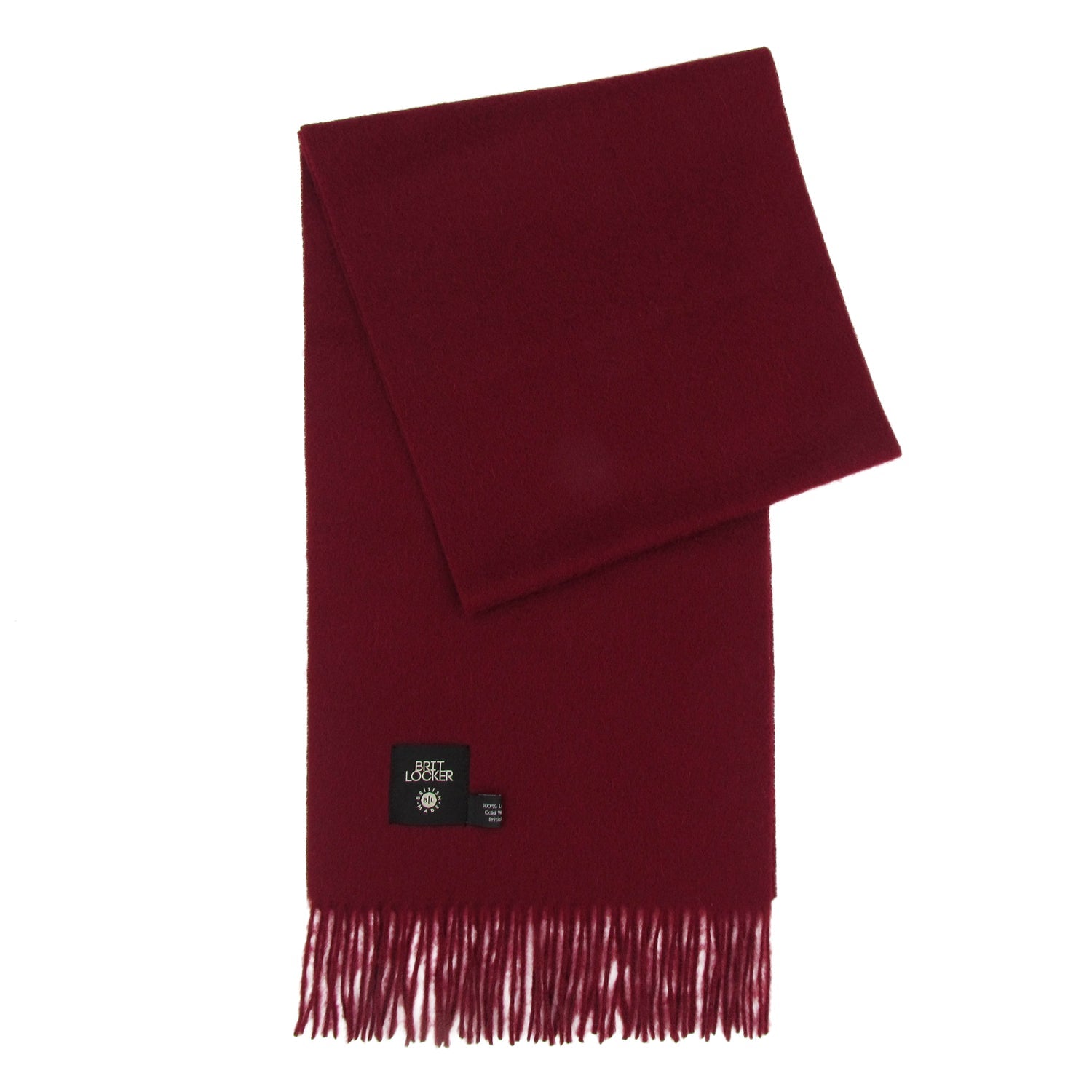 Lambswool Scarf - Wine - BRIT LOCKER