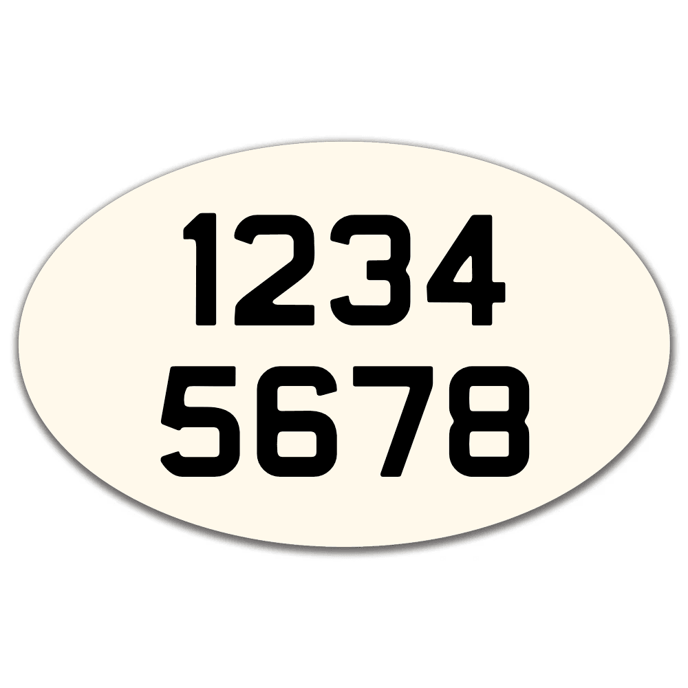 Custom Enamel Large Oval Sign (11 ¾ x 7 inch)