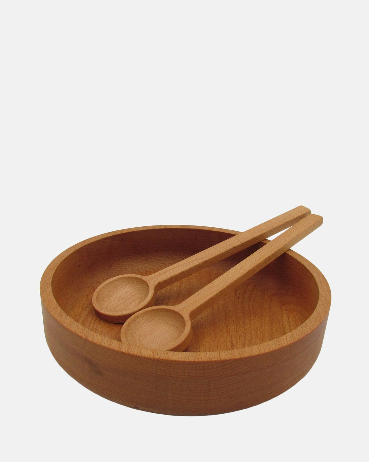 Large Wooden Salad Bowl with 2 Serving Spoons - BRIT LOCKER