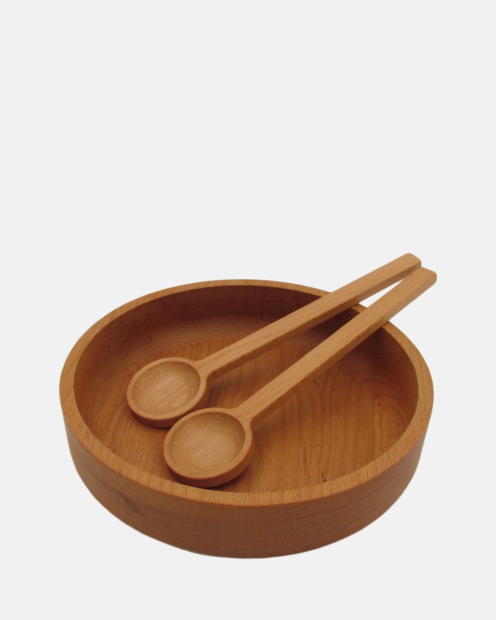Large Wooden Salad Bowl with 2 Serving Spoons - BRIT LOCKER