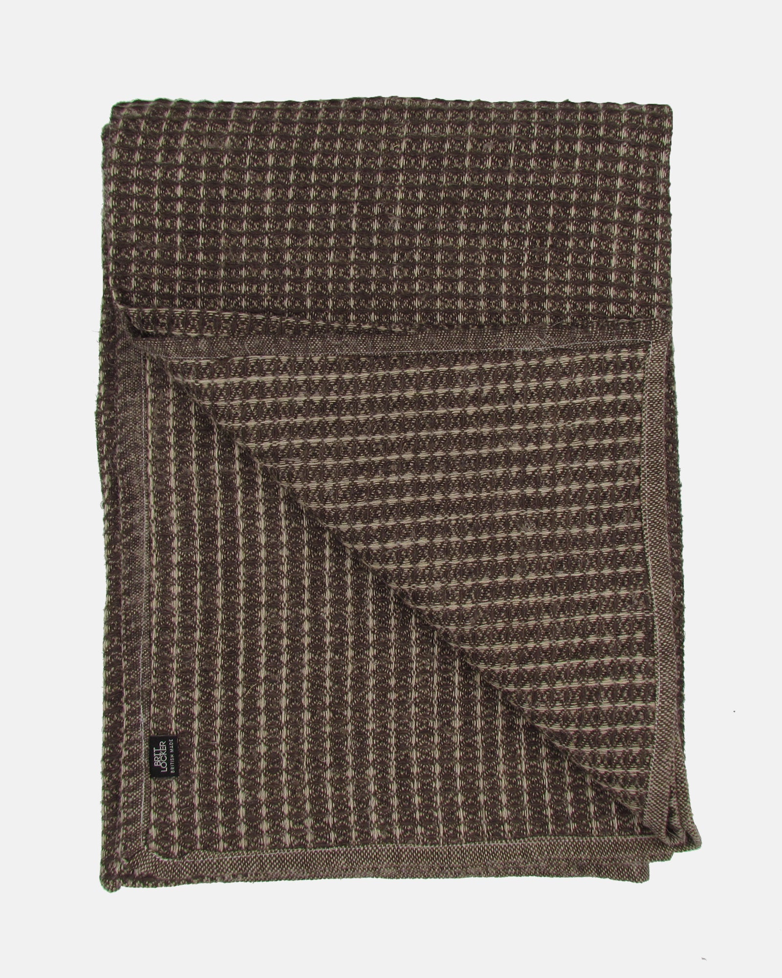 Linen Waffle Bath Towel - Coffee - BRIT LOCKER