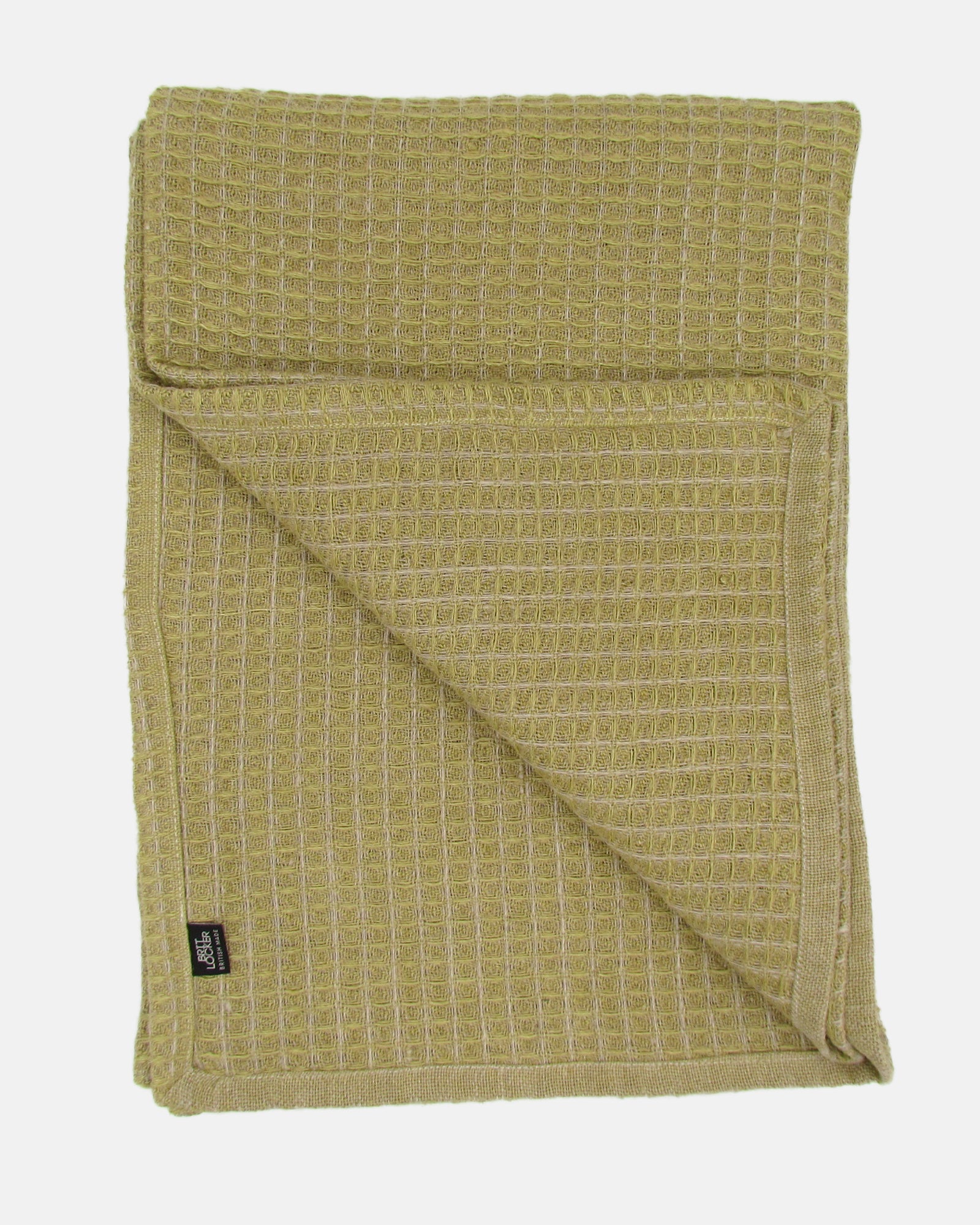 Linen Waffle Bath Towel - Daffodil - BRIT LOCKER