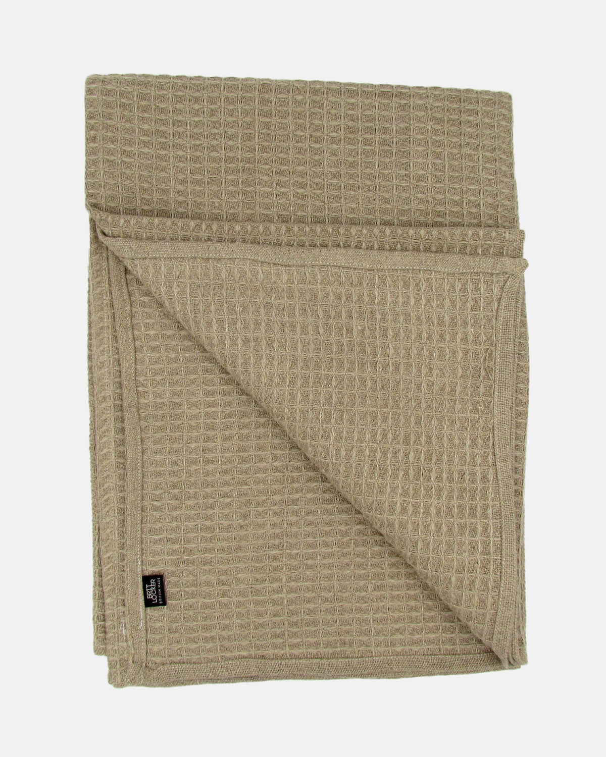 Linen Waffle Bath Towel - Flax - BRIT LOCKER