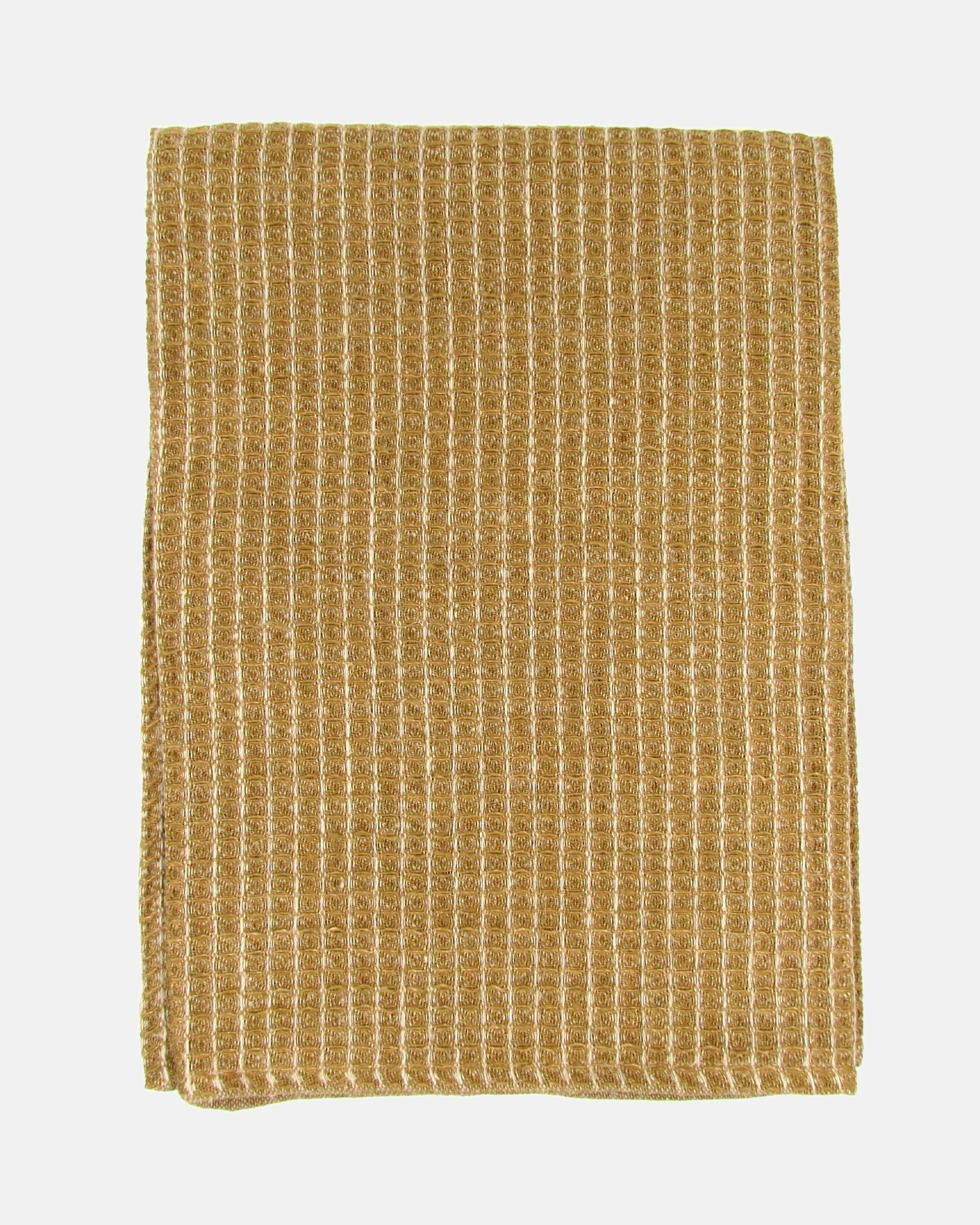 Linen Waffle Bath Towel - Gold String - BRIT LOCKER