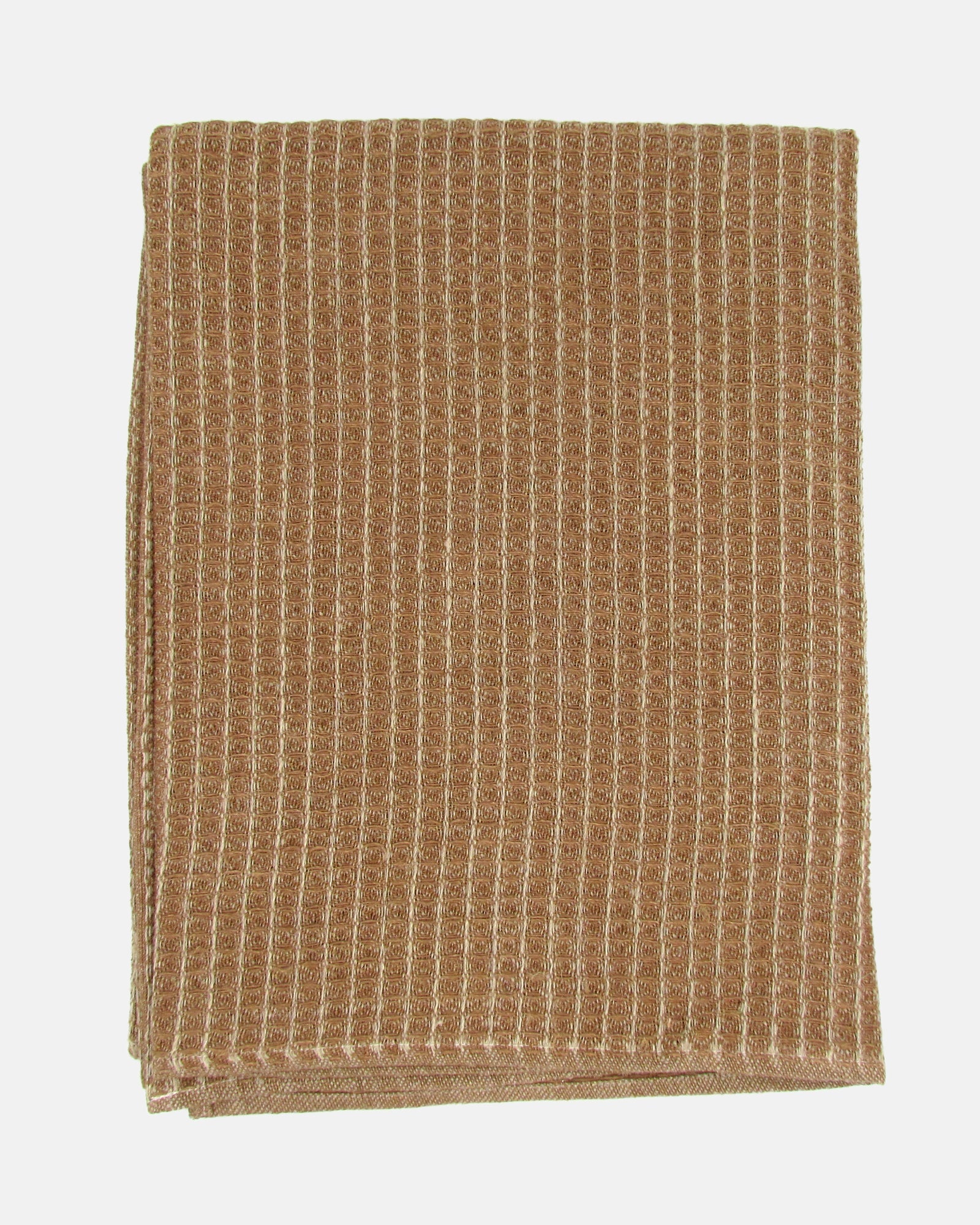 Linen Waffle Bath Towel - Rich Chocolate - BRIT LOCKER