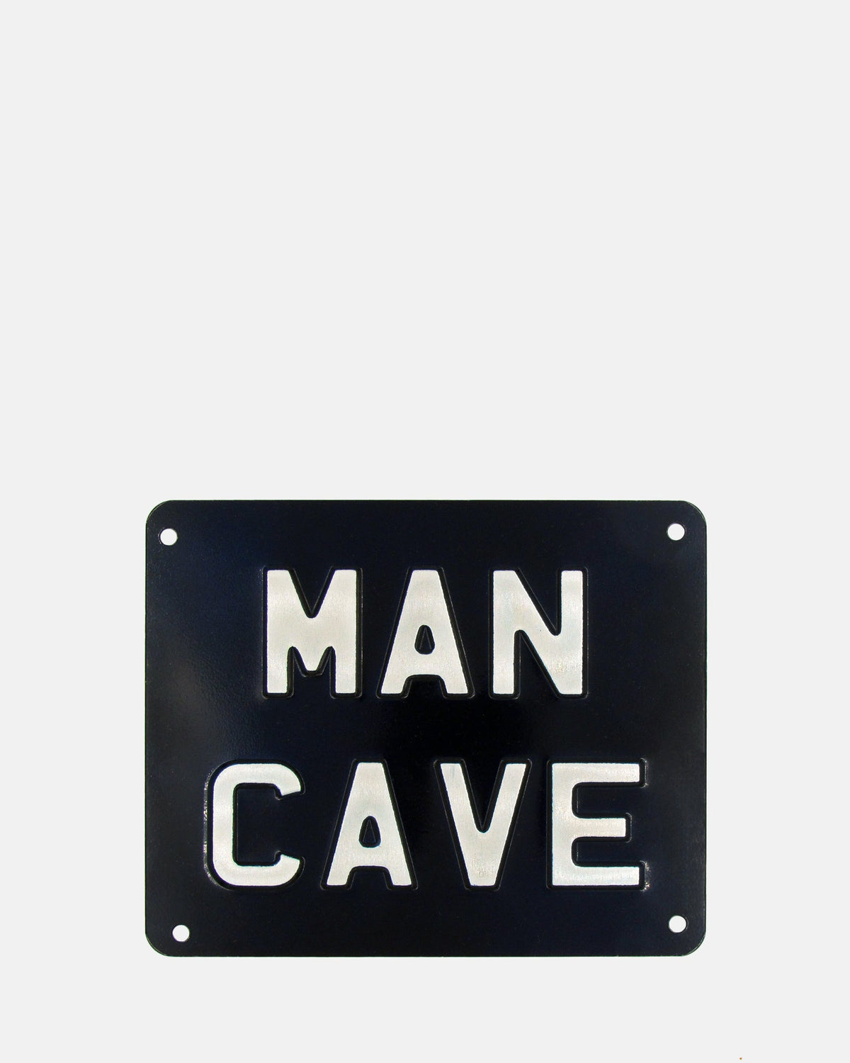 Man Cave Enamel Sign - Black - BRIT LOCKER