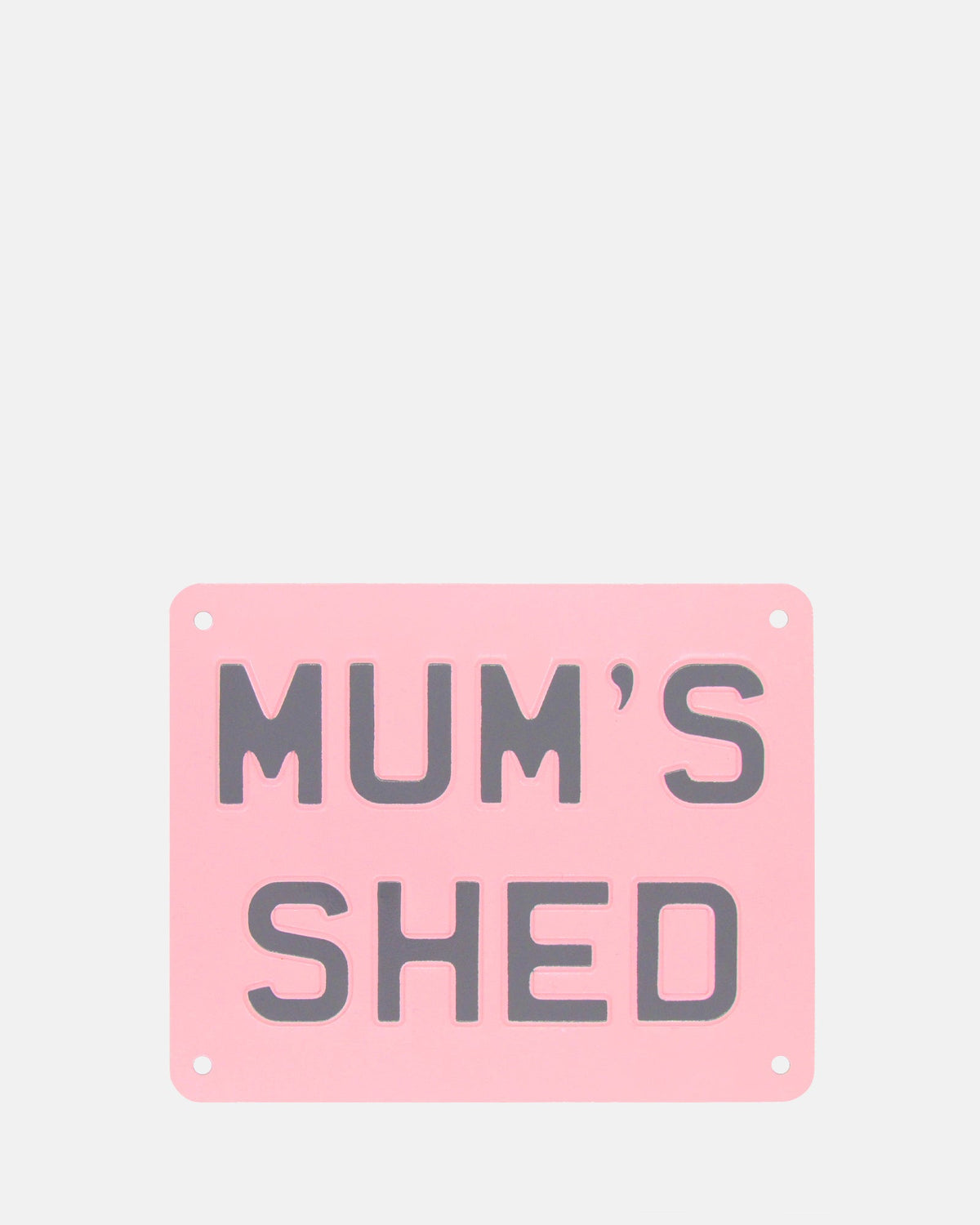 Mum&#39;s Shed Enamel Sign - Pink - BRIT LOCKER