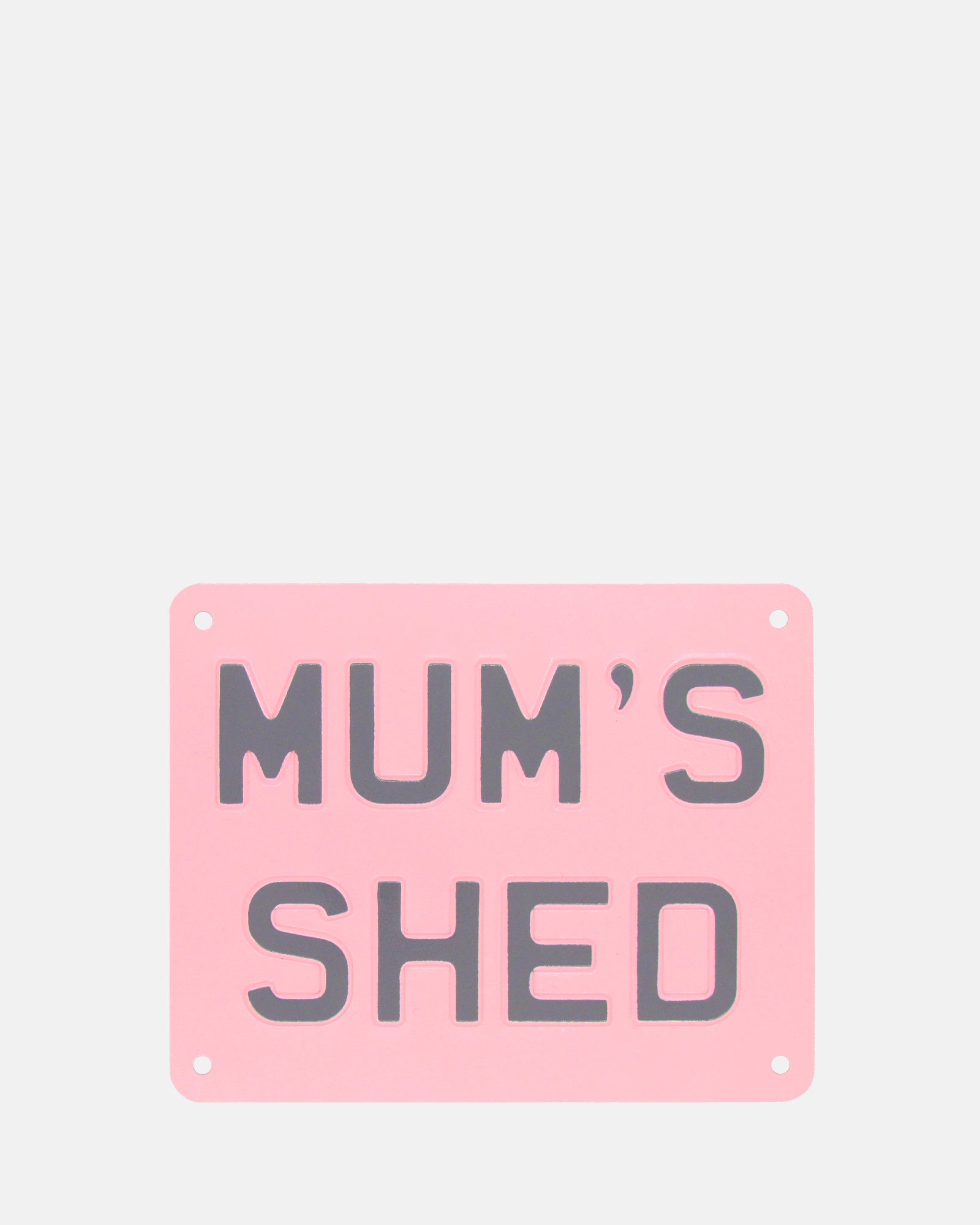 Mum's Shed Enamel Sign - Pink - BRIT LOCKER