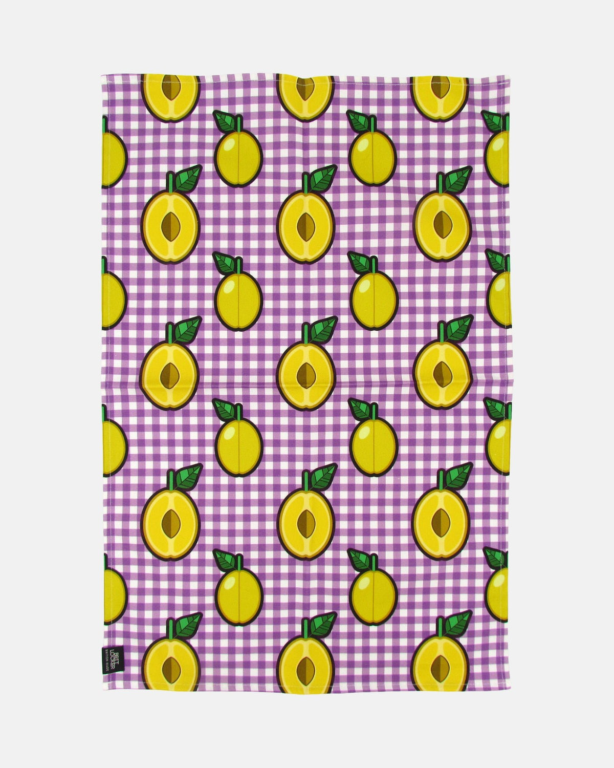 Organic Cotton Tea Towel - Plums - BRIT LOCKER