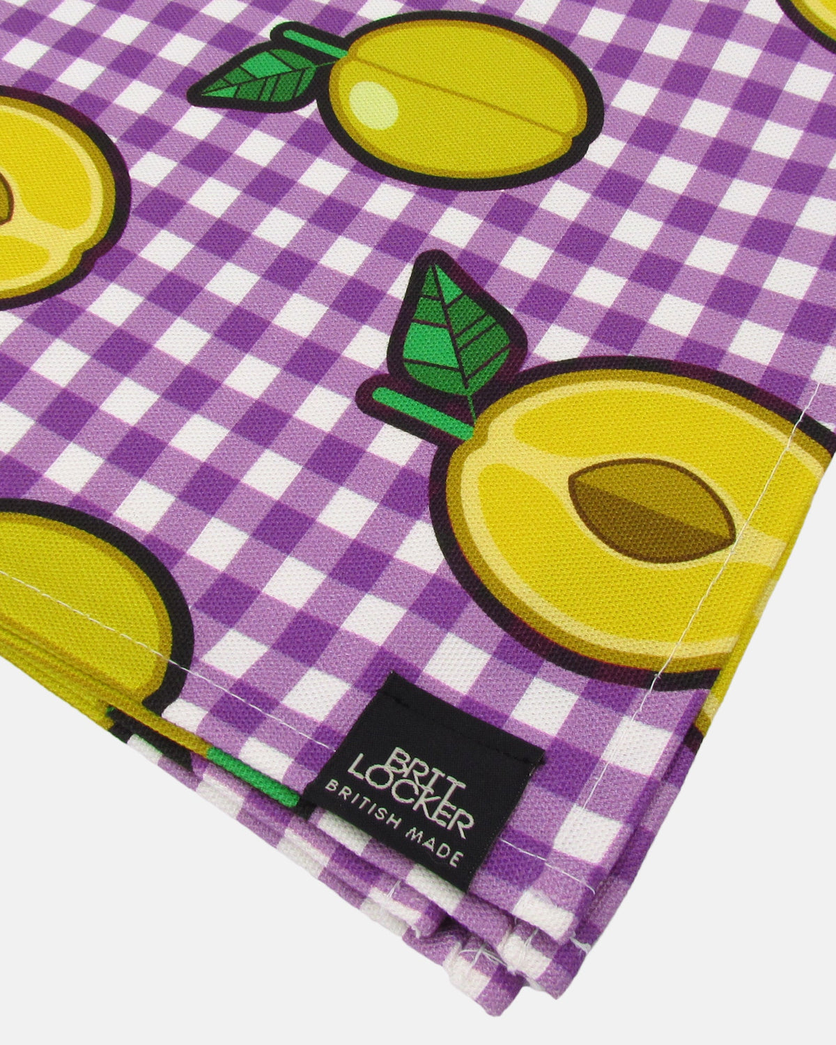 Organic Cotton Tea Towel - Plums - BRIT LOCKER