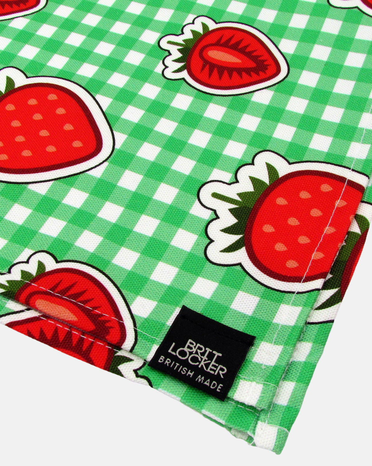 Organic Cotton Tea Towel - Strawberries - BRIT LOCKER