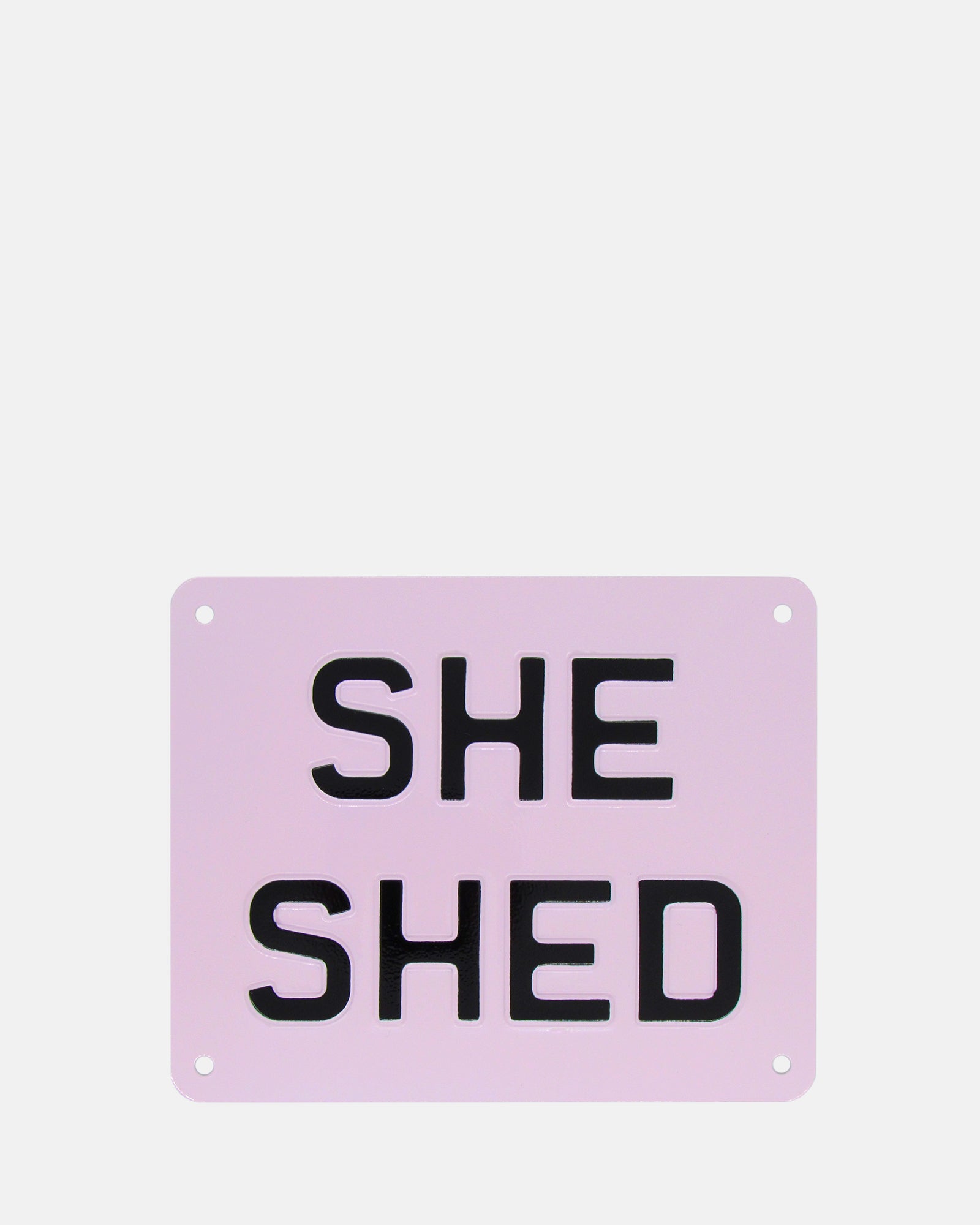 She Shed Enamel Sign - Lilac - BRIT LOCKER