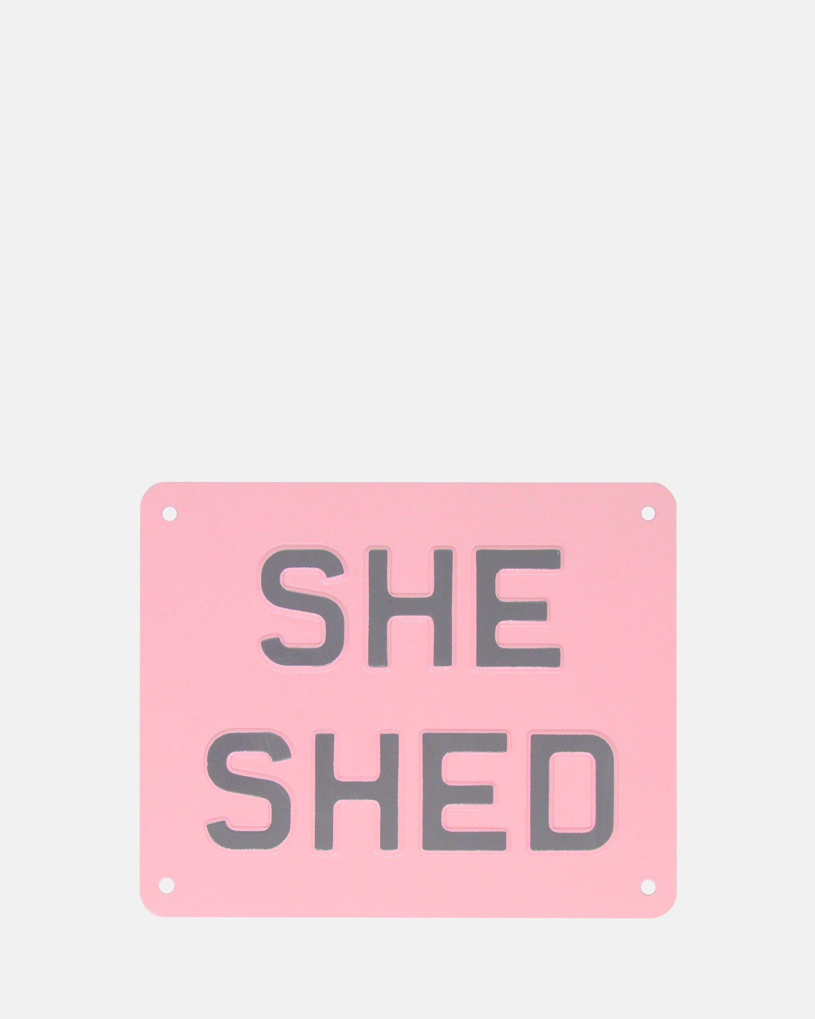 She Shed Enamel Sign - Pink - BRIT LOCKER