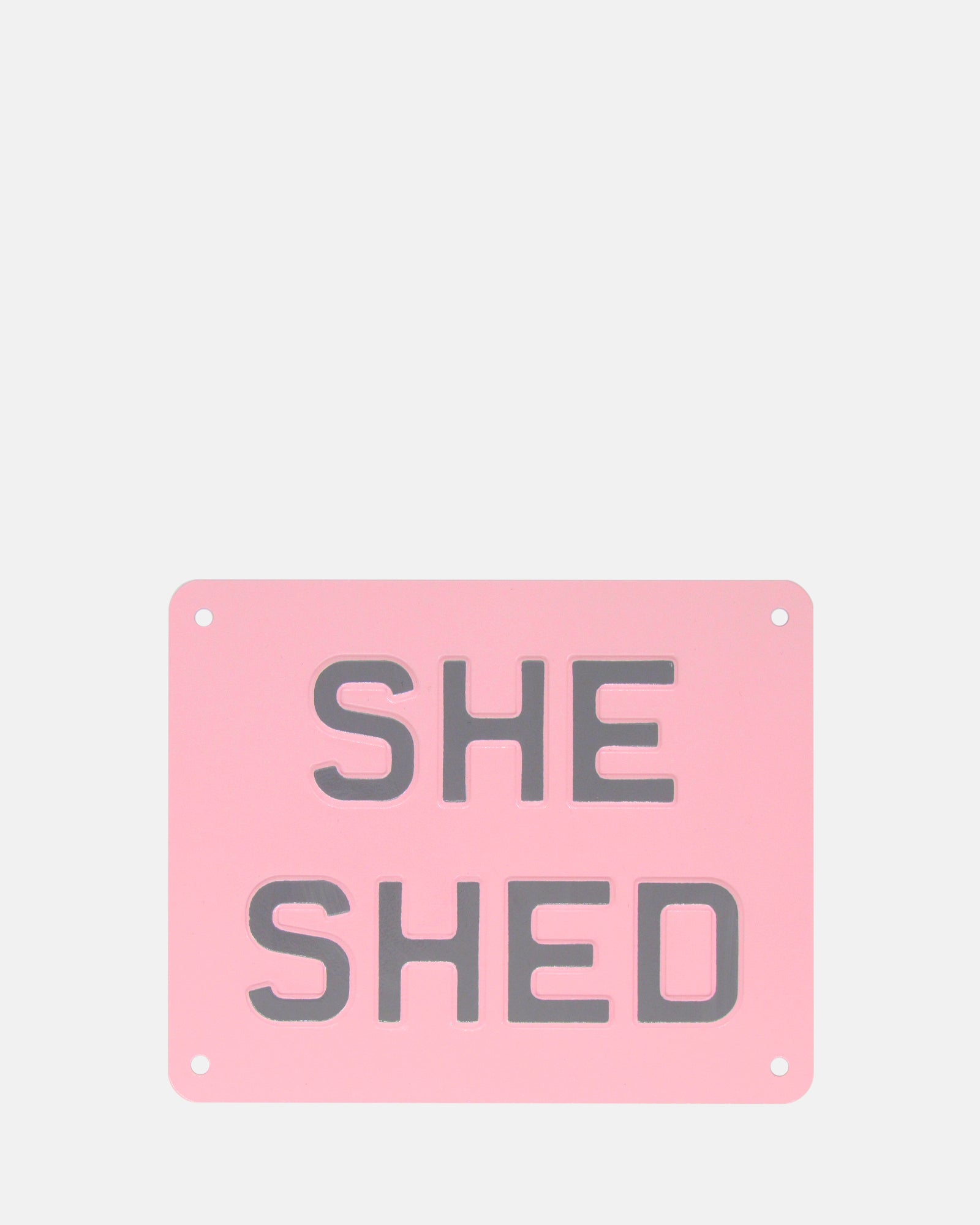 She Shed Enamel Sign - Pink - BRIT LOCKER