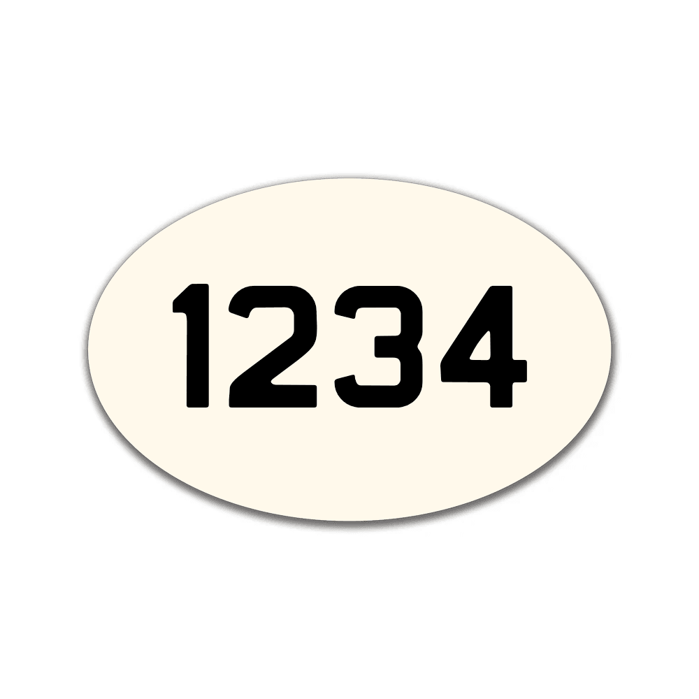 Custom Enamel Small Oval Sign (7 ¼ X 4 ¾ inch)