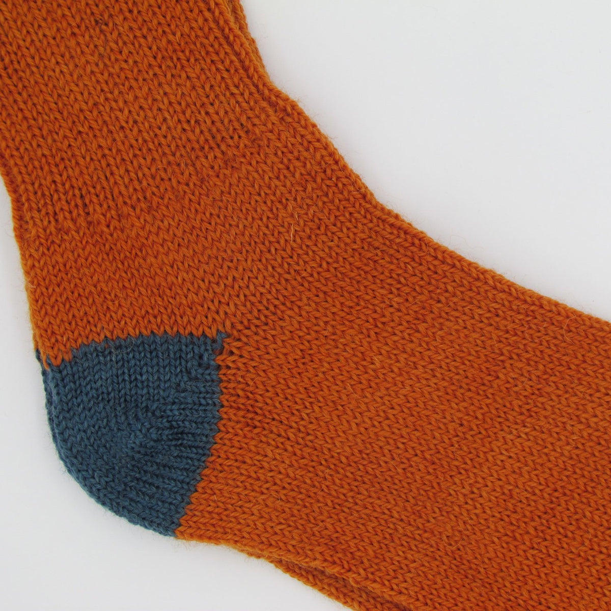 Soft Wool Socks - Orange/Indigo - BRIT LOCKER