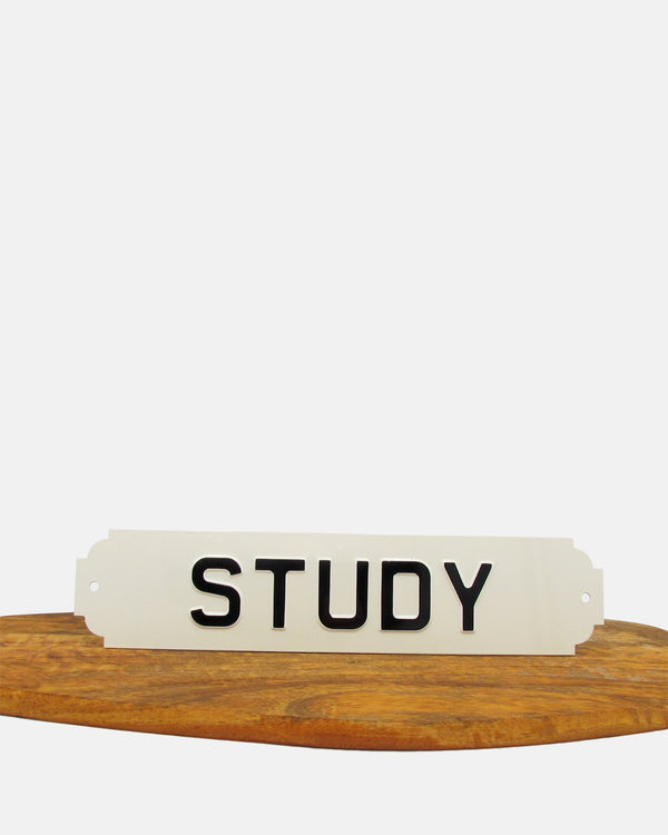 Study Day Sign Study Enamel Sign - BRIT LOCKER