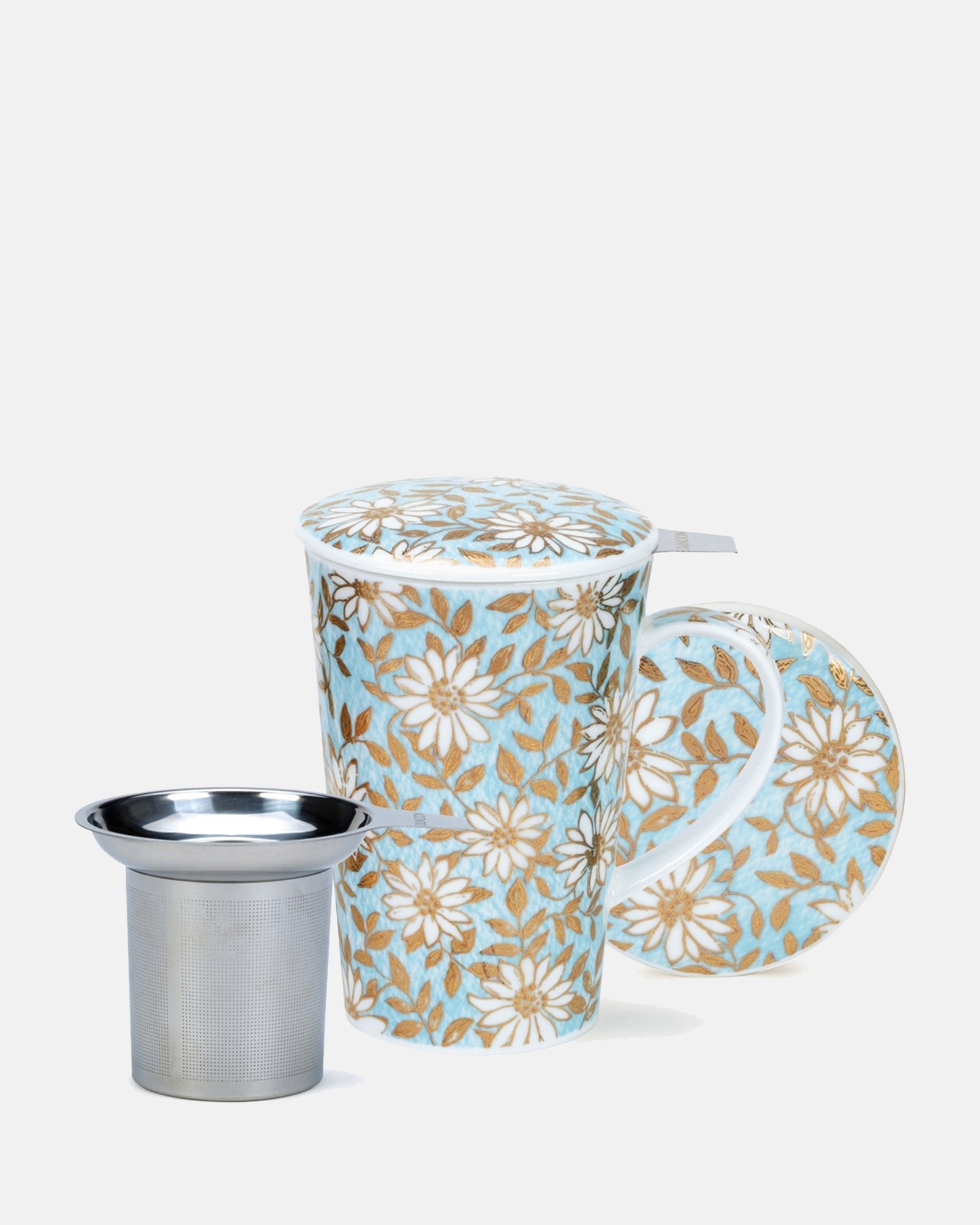 Tea Infuser Mug Set Aqua - BRIT LOCKER