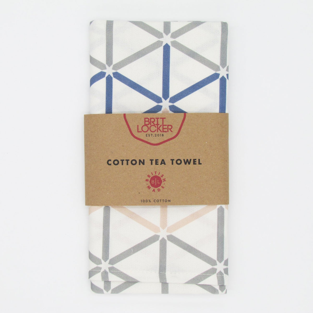 Cotton tea towel - White Kitchen - Made in Britain - BRIT LOCKER