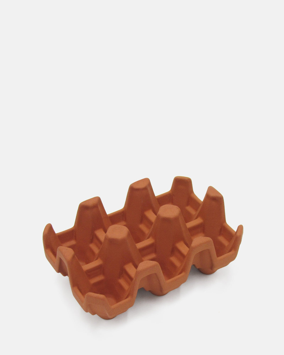 Terracotta 6 egg holder - Natural - BRIT LOCKER